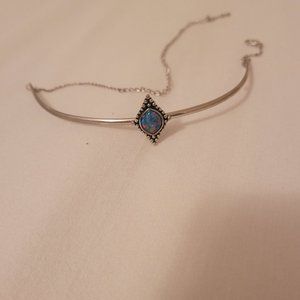 Metal Stone Choker Necklace